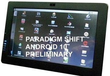 Планшет Paradigm Shift EMT-10AB/W: 10-дюймовый сенсорный дисплей и ОС Android