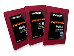 Patriot дополняет линейку SSD Inferno моделями объёмом 60, 120 и 240 ГБ
