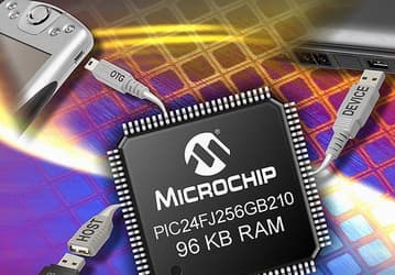 Микроконтроллеры Microchip PIC24FJ256GB210 оснащены контроллером USB и 96 КБ ОЗУ 