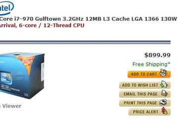 Начались продажи процессора Intel Core i7-970