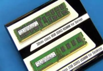 Samsung начинает серийный выпуск 30-нанометровых чипов Green DDR3 плотностью 2 Гбит