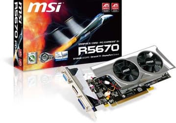 Низкопрофильная 3D-карта MSI R5670-PD512 подойдет для игрового ПК или HTPC
