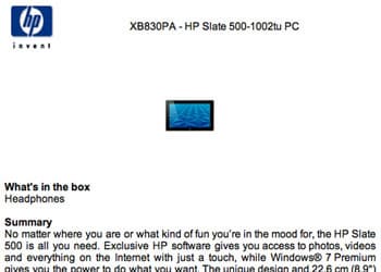 HP все же не оставила идею выпуска планшетного компьютера Slate?