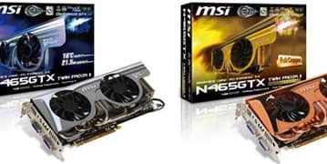 Система охлаждения Twin Frozr II позволила снизить температуру 3D-карт MSI N470GTX и N465GTX на 16°С