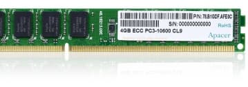 Apacer: новые модули памяти DDR3 VLP UDIMM  с функцией коррекции ошибок