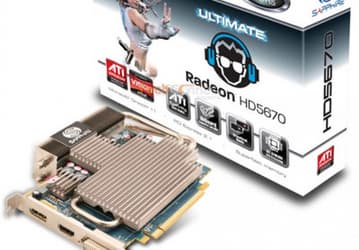SAPPHIRE оснастила ATI Radeon HD 5670 пассивной системой охлаждения
