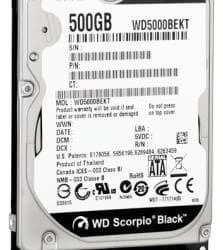 Серия жестких дисков WD Scorpio Black для ноутбуков пополнилась полутерабайтной моделью