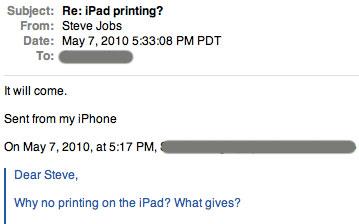 iPad может получить функции печати документов