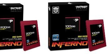 Контроллеры SandForce SF-1222 обеспечивают SSD Patriot Inferno высокое быстродействие