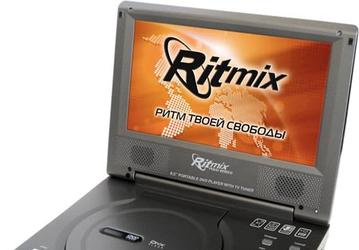 Портативный DVD-плеер Ritmix PDVD-800TV может играть роль телевизора