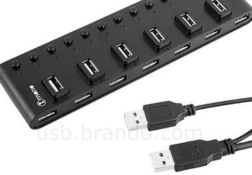 Каждый порт 13-портового концентратора USB iMONO можно отключить независимо от других