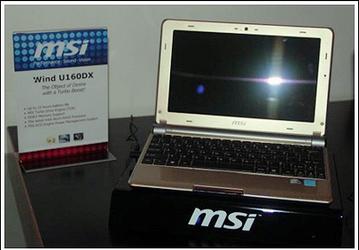 До 15 часов автономной работы с нетбуком MSI Wind U160DX