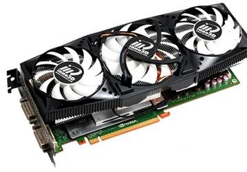 Видеокарту Inno3D GeForce GTX 470 Hawk охлаждает кулер с тремя вентиляторами