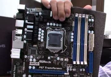 На плате ASRock чипсет Intel P67 объединен с разъемом LGA 1156