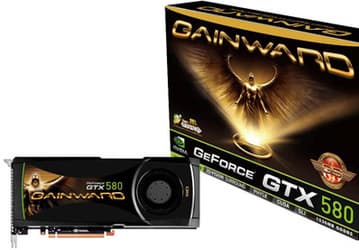 GPU 3D-карты Gainward GeForce GTX 580 Golden Sample работает на частоте 835 МГц 