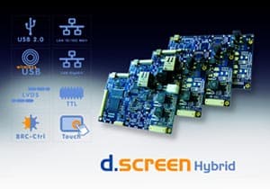 Контроллер d.screen HYBRID обеспечивает подключение дисплеев по Ethernet или USB