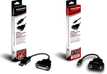 Активный переходник PowerColor позволяет состыковать Mini DisplayPort и DVI