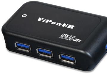 Концентратор ViPowER VP-H1438 имеет четыре порта USB 3.0