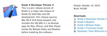 Apple предоставила разработчикам Xcode 4 Preview 4