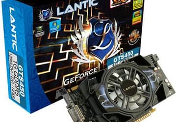 Охлаждение 3D-карты Lantic GTS450 1GB GDDR5 Thunder Version возложено на 80-миллиметровый вентилятор