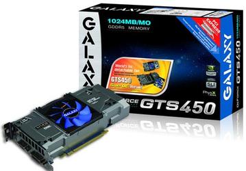 Galaxy оснащает разогнанные 3D-карты серии GTS 450 съемными вентиляторами