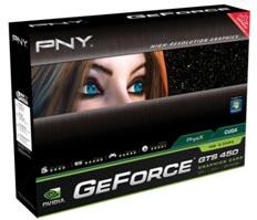 PNY слегка разгоняет GPU и довольно заметно — память 3D-карты GeForce GTS 450