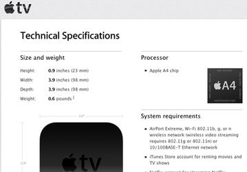 В Apple TV будет использоваться процессор A4