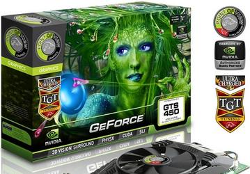 Частоты 3D-карты POV/TGT GeForce GTS 450 Charged значительно повышены
