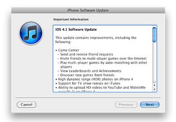 Apple выпустила iOS 4.1 для iPhone и iPod touch