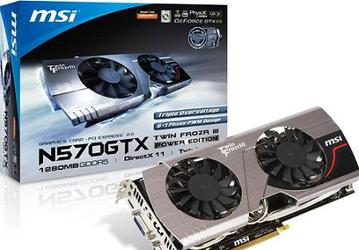 MSI оснащает карту N570GTX Twin Frozr III Power Edition новым двухвентиляторным кулером