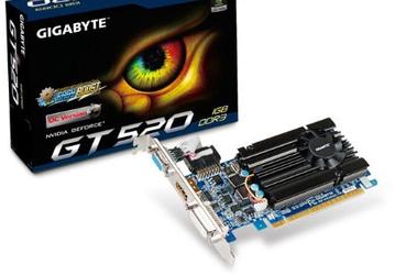 GIGABYTE предлагает два разогнанных варианта 3D-карт NVIDIA GeForce GT 520