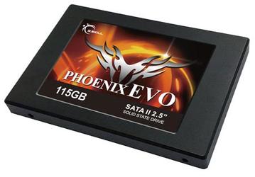 В накопителе G.Skill Phoenix EVO обемом 115 ГБ используется флэш-память 20-нанометрового класса