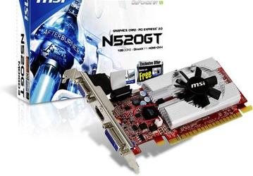 MSI комплектует 3D-карту N520GT-MD1GD3/LP утилитой для записи видео в процессе игры