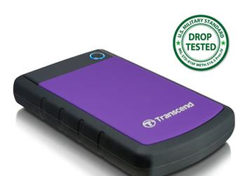 Накопители Transcend StoreJet 25H3P и 25H2P объемом 1 ТБ хорошо противостоят ударам