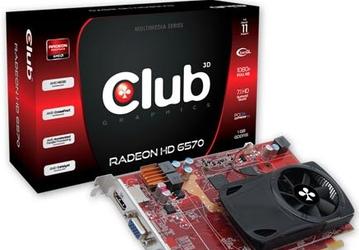 3D-карта Radeon HD 6570 в исполнении Club 3D получила печатную плату полной высоты