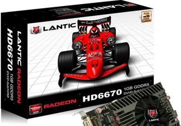 3D-карты Lantic HD 6670 1GB GDDR5 и HD 6570 1GB DDR3 охлаждает «Ихтиозавр» 