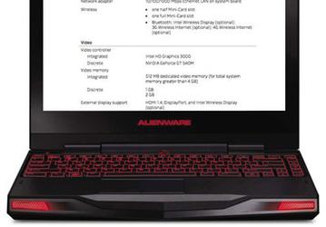 Ноутбук Alienware M11x получит дискретный GPU NVIDIA GeForce GT 540M