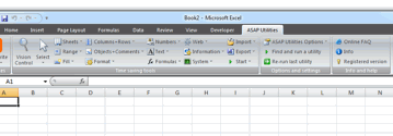 ASAP Utilities v.4.8.6 - надстройка для электронных таблиц Microsoft Excel
