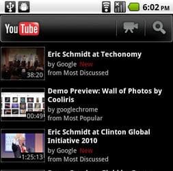 YouTube для Android поддерживает HD-видео