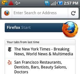 Выпущен Firefox 6.0 для Android 