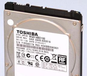 Toshiba, вслед за Western Digital, довела емкость тонких HDD для ноутбуков до 1 ТБ