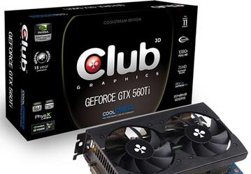 Club 3D анонсирует 3D-карту GeForce GTX 560 Ti CoolStream с 2 ГБ памяти