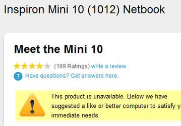 Dell сняла с производства нетбуки линейки Inspiron Mini