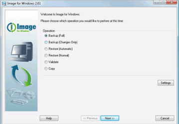 Image for Windows v.2.85 - утилита для создания слепков разделов жестких дисков ПК