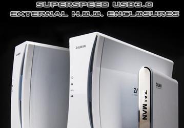 Корпуса для внешних накопителей Zalman ZM-HE250 U3, ZM-HE350 U3 и ZM-HE350 U3E получили интерфейс USB 3.0