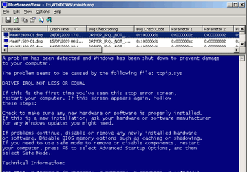 BlueScreenView v.1.40 - крошечная утилитка, автоматически сканирующая ПК в поисках и для анализа минидампов