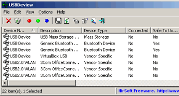 USBDeview v.2.15 - бесплатная утилита для работы с USB-устройствами