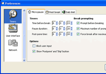 Утилиты: Workrave v.1.9.3