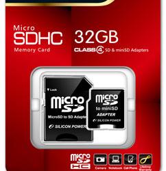 Silicon Power представила карту памяти microSDHC Class 4 объемом 32 ГБ