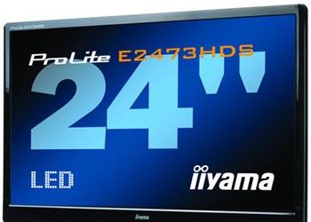 Энергопотребление монитора iiyama ProLite E2473HDS-B1, оснащенного экраном диагональю 23,6 дюйма, составляет 24 Вт